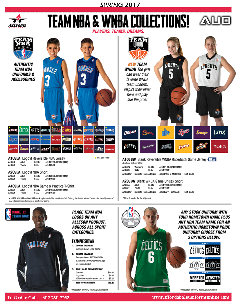 Alleson Basketball Uniforms