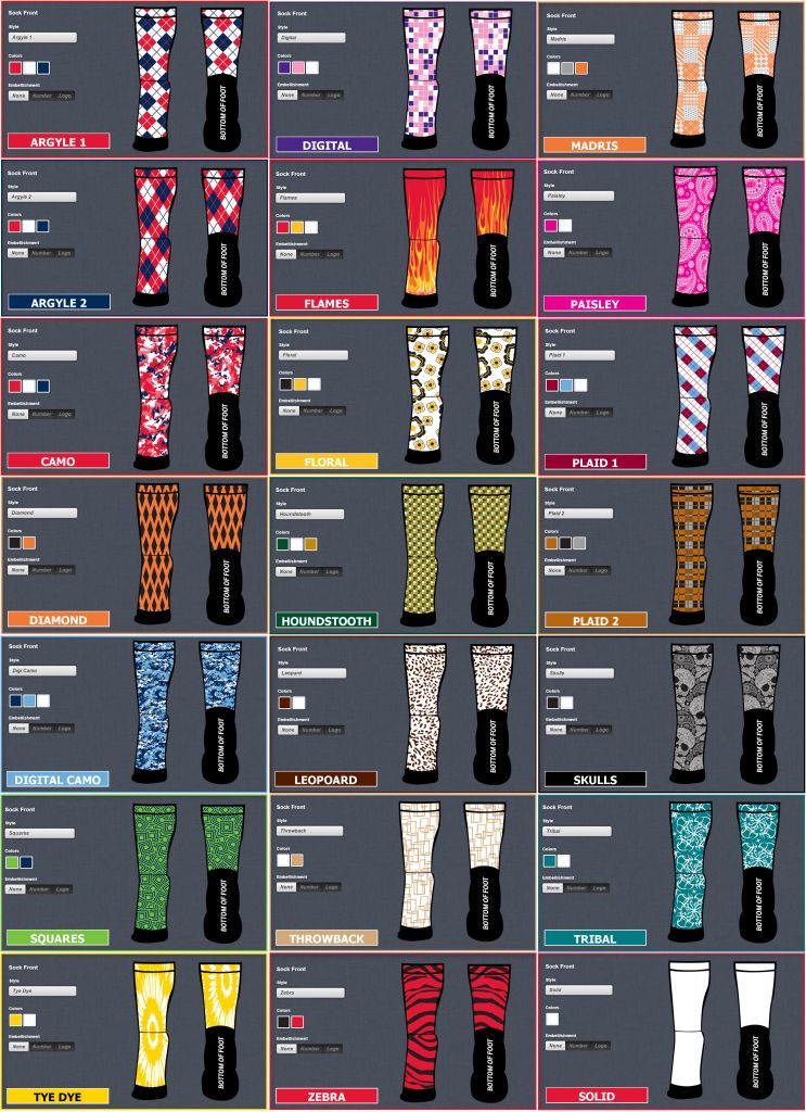Customer Dye Sublimated Athletic Socks
